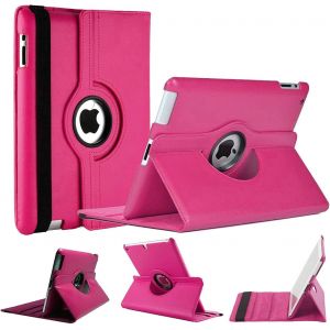 Kal-Étui Rotatif Pour Ipad 2/3/4 (Ancien Modèle) 9,7'' U2013 Rotation À 360 ° En Cuir Pu Résistant Aux Chocs Avec Fonction Veille/Réveil Automatique (Rose) - Neuf