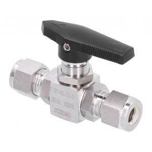 XYONG Robinet a boisseau spherique droit traversant, filetage 3/8 po, controle des fluides, raccord de tuyau en acier inoxydable avec poignee - Neuf