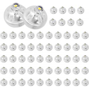 LED Lampions 60 Pièces-Mini LED Ballons Lumineux pour Lanterne Papier,Décoration Fête,Mariage,Halloween,Noël (Coloré,Clignotant) - Neuf