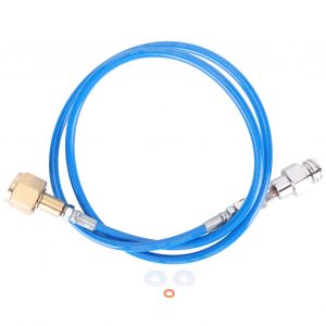 Hjlian Kit Adaptateur De Recharge De Bouteille De Co2 W21.8-14//Tr21-4, Tuyau De 50 Pouces, Accessoire Pour Soda, Bleu - Neuf