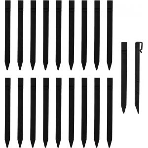 LETNERNY-Lot De 20 Piquets D'Ancrage Au Sol En Plastique De 24 Cm Pour Bordure De Jardin, Terrasse, Tente (Noir 20Pcs) - Neuf