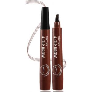 KALANKA-Stylo De Sourcil, Crayon à Sourcils 4 Points, Stylo à Sourcils Microblading, Sourcils Naturels De Maquillage Durable, Couvrir Les Zones Clairsemées, Stylo à Sourcils étanche - Neuf