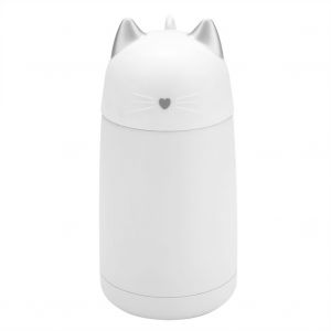Hjlian Gobelet Isotherme En Acier Inoxydable Pour Enfants, Motif Chat Mignon, 330 Ml, Blanc - Neuf