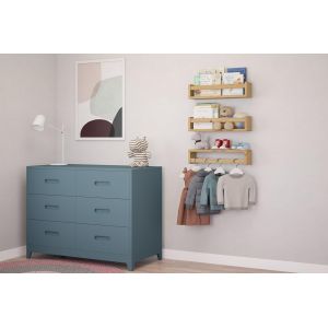 Lot De 3 Étagères Murales en Bois, Bibliothèque Montessori Rangement Tablette Livre pour Chambre et Décoration Enfant. 41 cm, Blanc - Neuf