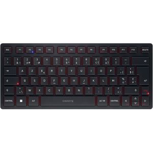 Kw 9200 Mini, Clavier Compact Multi-Appareils Jusqu¿À 4 Appareils, Disposition Belge (Azerty), Bluetooth, 2,4 Ghz Ou Filaire, Rechargeable, Noir - Neuf