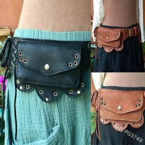 M&eacute;di&eacute;val Viking En Cuir Utilitaire Hip Bag Steampunk Festival Taille Ceinture Voyage T&eacute;l&eacute;phone Poche Fanny Pack Chevalier Costume Pour Les Femmes - Neuf