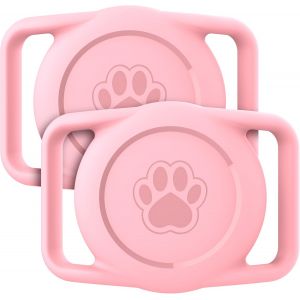 Mevronisshop-Pour Apple Airtag Support De Collier Pour Chien, Lot De 2 Colliers &Eacute;tanches Pour Chat, Housse En Silicone Souple Pour Airtag Pour Chiens & Chats, Pour Support Apple Air Tag Pour Collier - Neuf