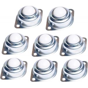 Lot de 8 roulettes pour meubles, petites roulettes à billes, roulettes pour meubles, roulettes pour armoires, petites roulettes à billes en nylon - Neuf
