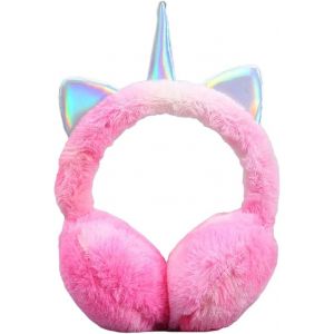Cache-oreilles licorne pour les filles, des oreilles, de la fausse fourrure hiver, réglable, mignon, paillettes, pour les femmes et les enfants, chaleureux extérieur, confortable, agréable et doux. - Neuf