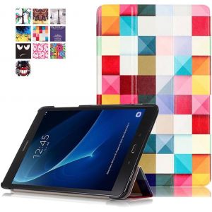 LORANKA-Galaxy Tab A 10 Pouces &eacute;tui Case - Housse de Protection Smart Cover Case Coque en Cuir Flip Etui pour Samsung Galaxy Tab A 10.1 Pouces T580N / T585N (2016 Version),Cube color&eacute; - Neuf