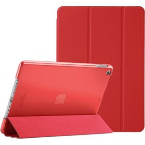 Kal-Coque Ipad 9ème Génération 2021/Ipad 8ème Génération 2020/Ipad 7ème Génération 2019, Coque Ipad 10.2"", Housse Étui De Protection, Veille/Réveil Automatique -Rouge - Neuf
