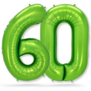 Ballon Anniversaire 60 ans-Ballon Numéro 60 Vert Hélium-Décoration Anniversaire 60 ans,Fête de Célébration,Événements-Ballon pour Occasions Festives - Neuf