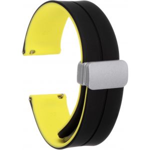 Kal-Bracelet De Montre Magn&eacute;tique En Silicone &Agrave; Changement Rapide - Bracelet De Rechange &Eacute;tanche Avec Boucle D&eacute;ployante En M&eacute;tal - Pour Homme Et Femme - Neuf