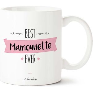 Eryi-Mug Cadeau Maman Tasse Personnalisée - Je Suis Une Mamounette De Compet' - Avec Boite Kraft - 330 Ml, Céramique - Imprimé En France - Future Maman - Noël, Anniversaire - Fête Des Mères - Neuf