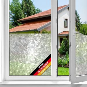 Kalanka-Film Fenêtre Anti Regard Autocollant Crachat 45 Cm X 2 M - Opaque Adhésif Et Décoratif Brise-Vue Cache Occultant Pour Vitre, Vitrage, Douche - Neuf