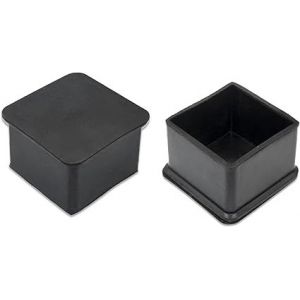 2pcs Président De La Jambe Bouchons Antidérapants Épaissi En Caoutchouc Pied De Chaise Conseils Des Protecteurs De Plancher Carrés Mobilier De Table Couvre Les Pieds, 1-9/16"" X 1-9/16"", 40 X 40 Mm - Neuf