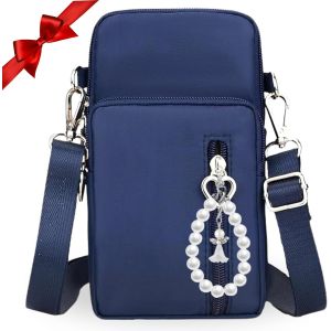 RFCBC-®- Sacs pour téléphones portables | Nylon, Rembourré, 4 Compartiments | Téléphone portable jusqu'à 7,2 pouces | Sac à bandoulière pour téléphone portable femme - Neuf