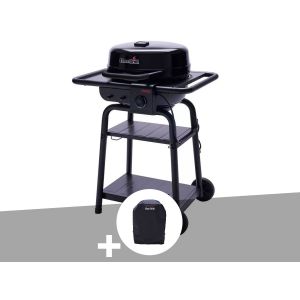 Barbecue hybride charbon et &eacute;lectrique Patio Bistro Pro 240 sur chariot + Housse - Char-Broil - Neuf