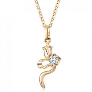 Femmes Mode Animal Renard Forme Pendentif Zircon Chaîne Collier Bijoux Cadeau - Neuf