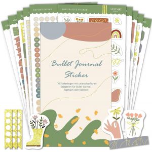 Bullet Journal Lot De 12 Feuilles/1000 Autocollants Multicolores Easy-Peel Pour Journal, Planificateur Et Calendrier, Accessoires De Scrapbooking, Motif De Saisons De Forêt - Neuf