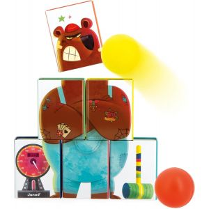 Mdy-- Chamboule Tout Enfant Applepop - Jeu D'adresse - 6 Boîtes En Métal + 2 Balles En Mousse - Jeu D'extérieur - Développe Dextérité Et Concentration - Dès 3 Ans,J03359 - Neuf
