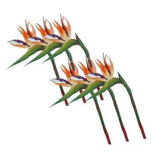 oiseau de paradis plantes de verdure int&eacute;rieur ext&eacute;rieur guirlande maison jardin bureau d&eacute;corations (paquet de 6) - Neuf