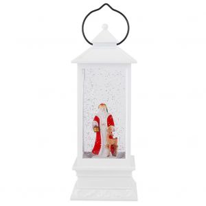 Hjlian Decoration Lumineuse Innovante En Forme De Lanterne, Flocon De Neige, Pour Table De Noel, Cadeau, Pere Noel Blanc - Neuf