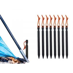 Lot De 8 Piquets De Tente En Alliage D'aluminium De 18 Cm Pour Le Camping, Légers Et Durables - Neuf
