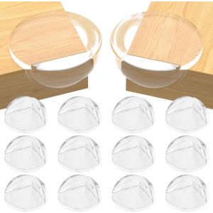 Coin De Table Protection Bebe,12 Pcs Protection Coin De Table B&eacute;b&eacute;,Rond Formes Transparent Protection Angle Meuble,Protege Coin De Table Bebe Pour Securite Enfant S&eacute;curit&eacute; Domestique - Neuf