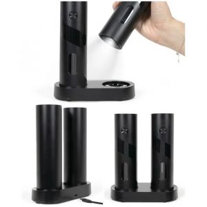 Moulins &eacute;lectrique - Set sali&egrave;re et poivri&egrave;re &eacute;lectriques Sans fil avec base de charge - Neuf