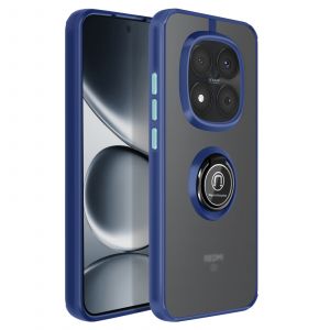 Coque pour Redmi Note 15 Pro 5G avec Anneau Magn&eacute;tique et Finition Givr&eacute;e Bleu - Neuf