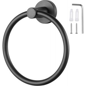 Eryi-Sheeno Anneau Porte Serviette Acier Inoxydable,Anneau Porte Serviette Fixation Murale Rond Pour Salle De Bains, Cuisine, Chambre À Coucher Etc - Neuf