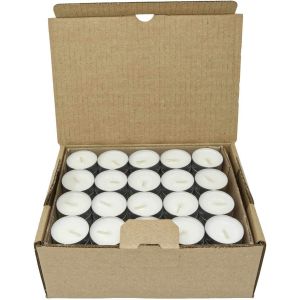 Bougies Chauffe-Plat Naturelles Fabriquées À Partir De Cire De Colza Sans Paraffine Avec 4 Ou 8 Heures De Durée De Combustion Bougies Dans Une Tasse En Aluminium Sans Plastique - Neuf