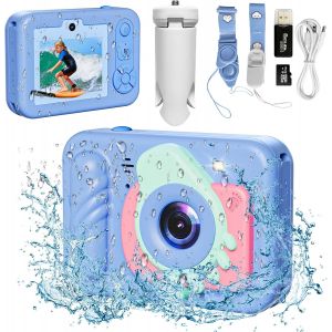 KALANKA-Appareil Photo pour Enfant&iquest; Appareil Photo num&eacute;rique 32 Go pour Petits photographes (3 &agrave; 12 Ans), cam&eacute;ra vid&eacute;o HD 1080p, Jeux, Musique, Le pour Les Enfants, pour Les - Neuf