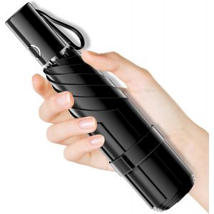 Jgd-Mini Parapluie De Voyage Pliable Et Coupe-Vent Automatique &iquest; Protection Uv, Ouverture/Fermeture Instantan&eacute;e Pour La Pluie/Le Soleil, Petit Design Compact Et L&eacute;ger, Tient Dans Un Sac - Neuf