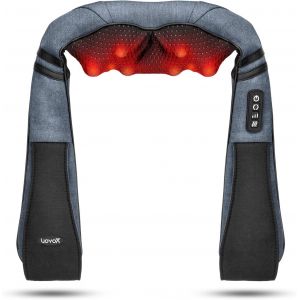 Masseur Cervical Chauffant, Masseur Dos &Eacute;lectrique Pour Le Cou Et Les &Eacute;paule Pour Shiatsu Massage Et Relaxation, Soulager Les Douleurs Musculaires Des Tout Le Corps (Noir Fonc&eacute;) - Neuf