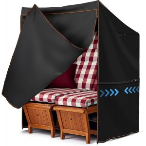 Ulteronixshop-Housse de protection pour fauteuil-cabine de plage - R&eacute;sistante &agrave; l'hiver - Imperm&eacute;able - 120 x 90 x 160/140 cm - Tissu Oxford 420D - R&eacute;sistante aux intemp&eacute;ries, au vent et &agrave; la poussi&egrave; - Neuf