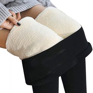Leggings Epais En Laine Cachemire Pour Femmes, Coupe-Vent, Chauds Pour L'hiver, Pantalons Elastiques Doubles En Polaire, Collants Epais - Neuf