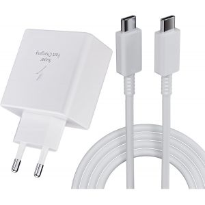 Eryi-Chargeur Usb C 45w Chargeur Rapide Compatible Avec Samsung Galaxy S25+, S24+, S25, S24, S23, S22, S21, S20 Ultra, Note10+, Galaxy Tab S7, S8, S9, S10 Ultra, Avec Câble De Charge 5a Type-C 2m - Neuf