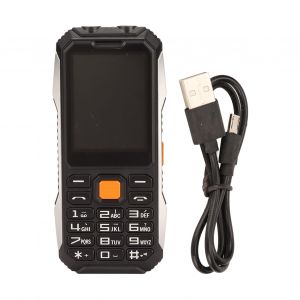 Telephone Portable 2g Pour Seniors, Double Sim, Gros Boutons, Ecran Hd 2,4 Pouces, Batterie Longue Duree 6800 Mah, Debloque, Noir - Neuf