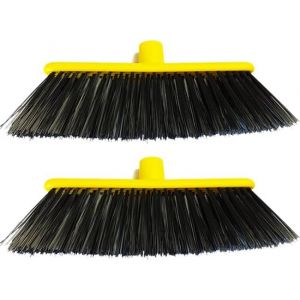 2 Pack Garden Brush for Sweeping Artificial Grass,Carpet and Outdoor,33 x 15.5 x 11 cm,Yellow - Neuf
