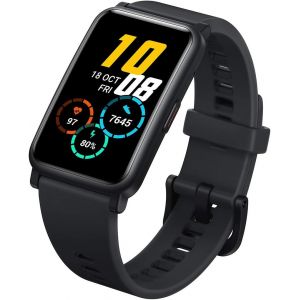 Watch ES - Montre Connect&eacute;e Femmes Homme Smartwatch avec &Eacute;cran AMOLED 1,64 Pouces, 95 Modes d'entra&icirc;nement, Podom&egrave;tres, Moniteur de Sommeil, Bracelet d'activit&eacute; 5ATM (M&eacute;t&eacute;orites Noir) - Neuf