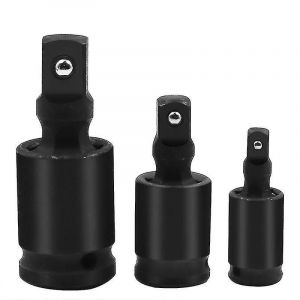 Jeu de 3 adaptateurs de douilles &agrave; rotule pivotante 1/4 3/8 1/2 - Neuf