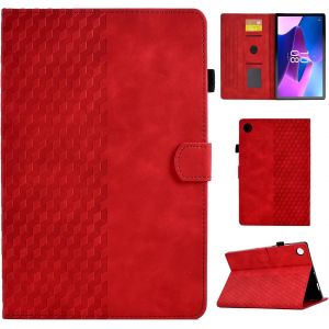 LORANKA-Coque pour Lenovo Tab M10 3&egrave;me g&eacute;n&eacute;ration 10.1"" 2022 Housse TB-328F/TB-328X, Housse de Protection en Cuir PU &Eacute;tui Case Tablette &Eacute;tui pour Lenovo Tab M10 3rd Gen 10.1 Pouces 2022, Rouge - Neuf