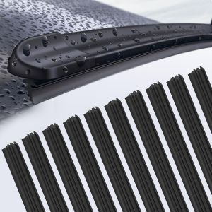 MEVRONISSHOP-Lot de 10 caoutchoucs d'essuie-glaces, lame d'essuie-glace 700 mm, remplacement universel de caoutchouc d'essuie-glace arri&egrave;re, compatible avec tous les essuie-glaces sans armature, d&eacute;mo - Neuf