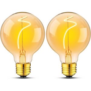 Ampoule Edison Vintage E27, 3w G80 Ampoule Led Blanc Chaud, 2700k Ampoule Led E27 Vintage Idéale Pour L'éclairage Nostalgique Et Rétro De La Maison Café Bar, Non Dimmable, 2 Pièces[Amp742238] - Neuf