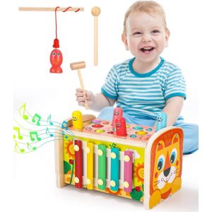 TDRFL-4 En 1 Jouet Montessori &Eacute;ducatif En Bois Pour Enfants 3-5 Ans-Cadeau Pour Fille Et Gar&ccedil;on - Neuf