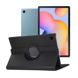 Coque rotatif en simili cuir pour Samsung Galaxy Tab S6 Lite 2024 10.4"" SM-P620 SM-P625 - Samsung Galaxy Tab S6 Lite 2022 10.4"" SM-P613 SM-P619 - Noir - Visiodirect - - Neuf