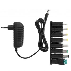 adaptateur d'alimentation 12 V 2 a pour bandes LED, chargeur a decoupage avec 8 prises de conversion CC, prise 100-240 V EU - Neuf
