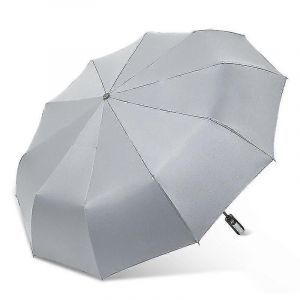 Parapluie Parapluie de voyage coupe-vent Compact Pliant Inversé Parapluie-Entreprise gris - Neuf
